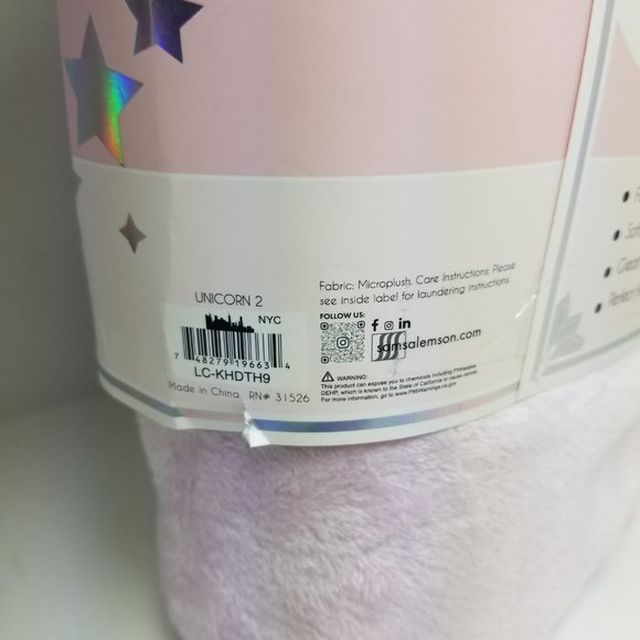 Lulu and Coco Unicorn Soft Plush Kids Hooded throw 40" x 50" Robe Hood Blanket - Picture 8 of 8
